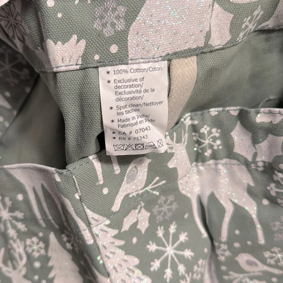 New Shimmer Mint Green Winter Tote Bag - Picture 5 of 5